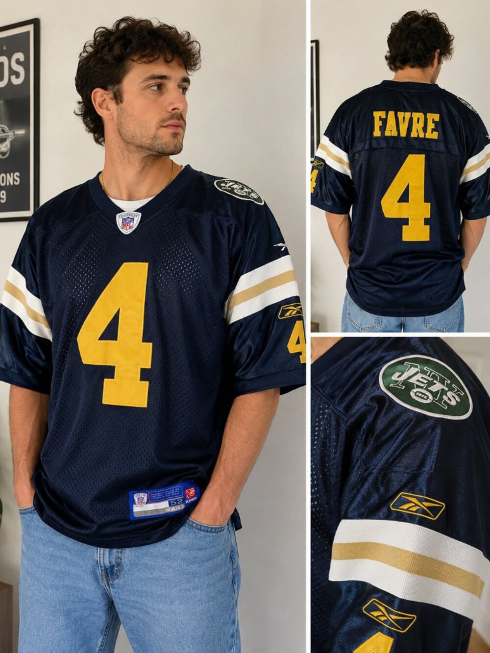 🏈 Brett Favre #4 Reebok NFL Equipment Jersey – Size 52 (XL/XXL) 🏈